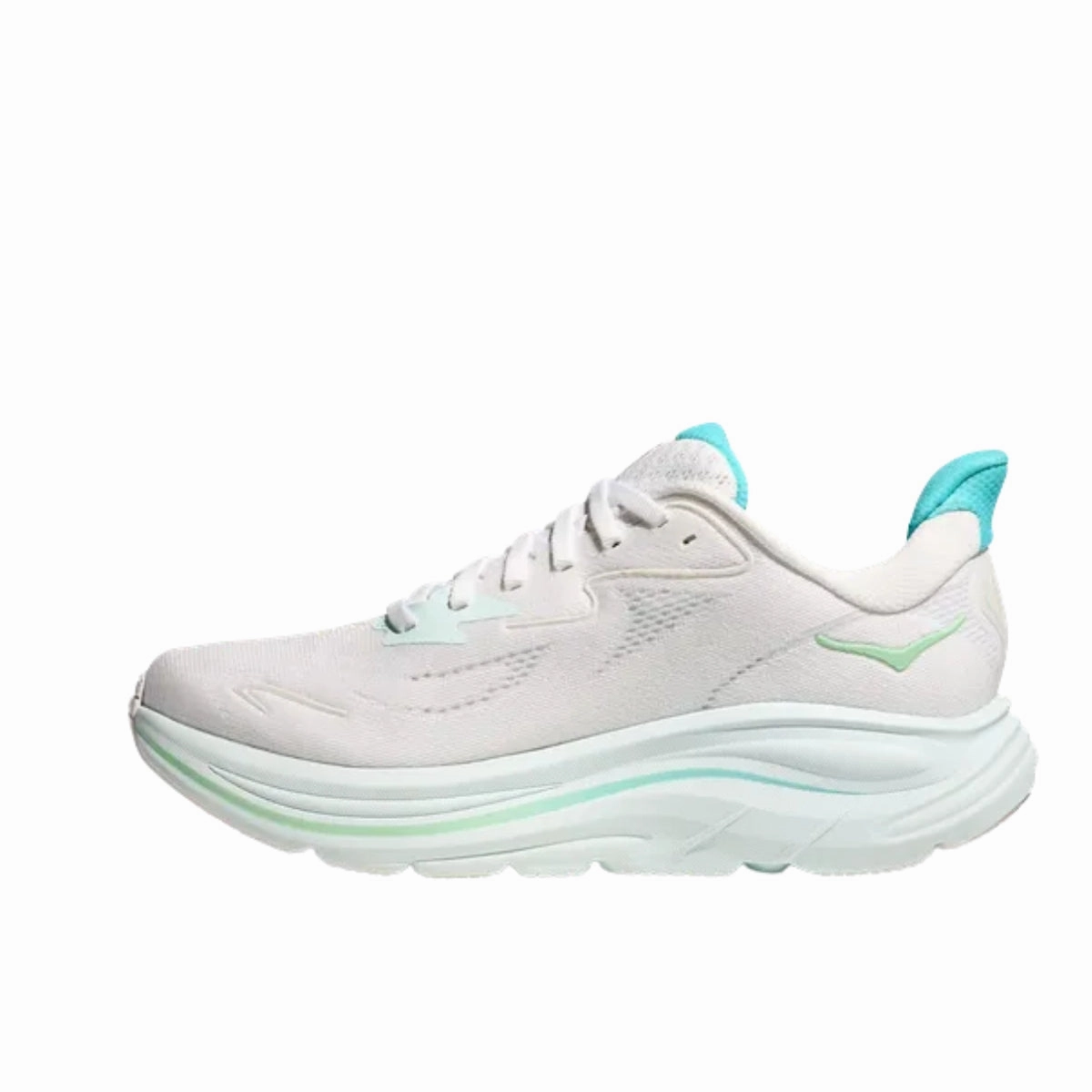 Women's - HOKA Clifton 10 - White/Cielo Blue Size 4
