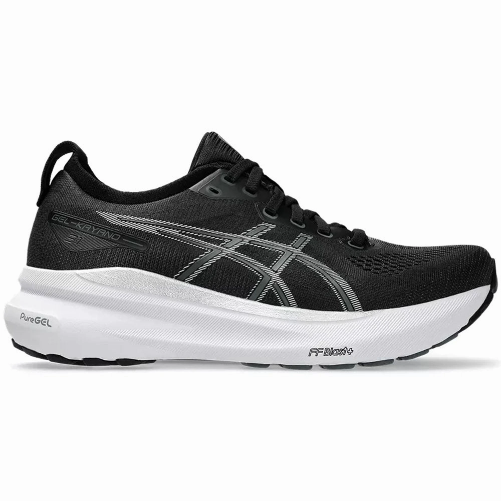 Women's Asics Gel-Kayano 31, Black/Pure Silver, 9 2A Narrow Asics Best Marathon Shoes