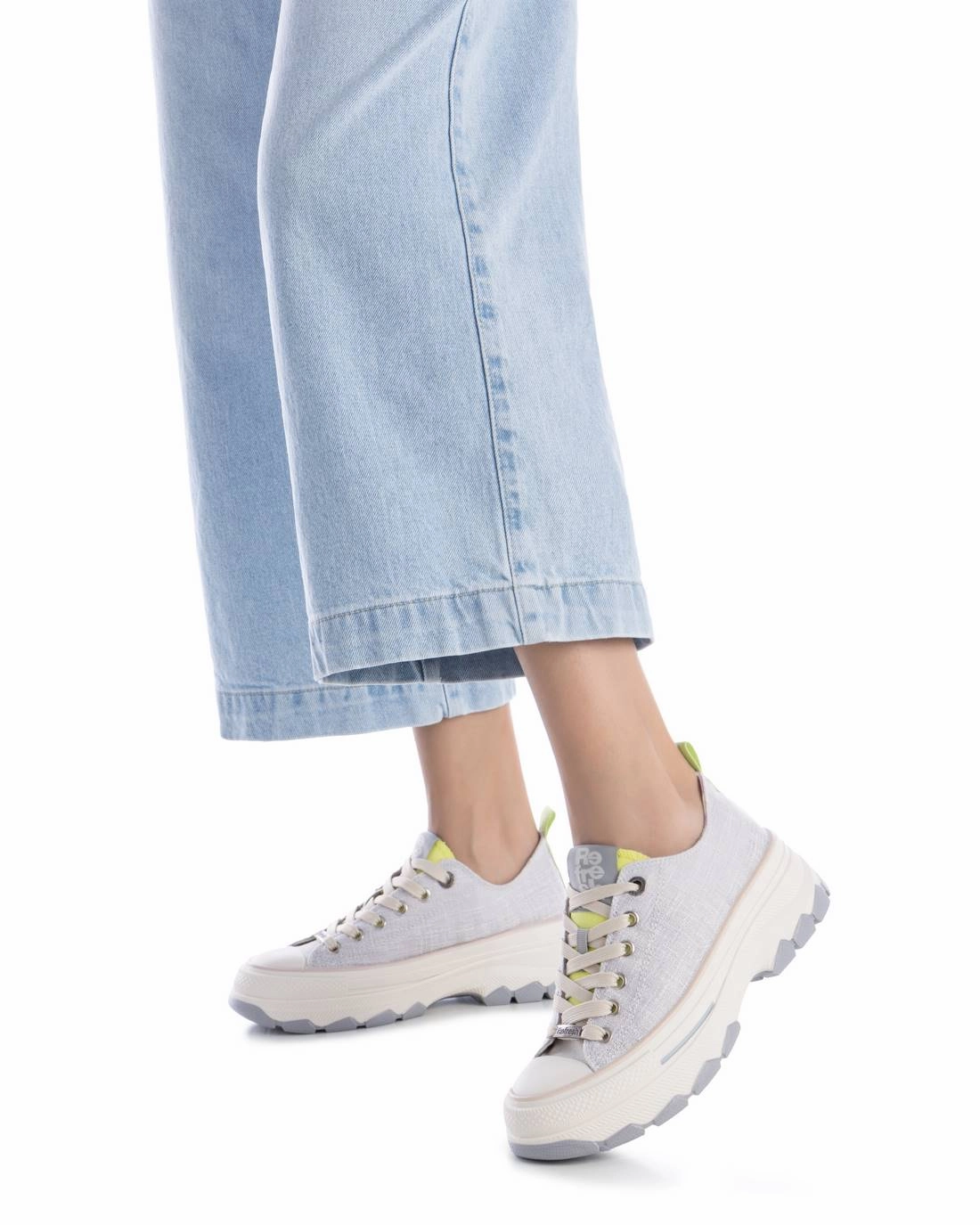 Women's Platform Canvas Sneakers Refresh By Xti Cheetah Print Sneakers