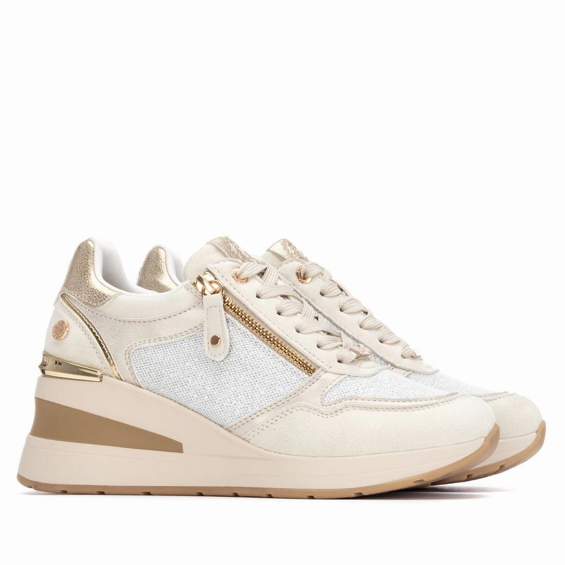 Best Sneakers For Achilles Tendonitis Women's Side Zipper Wedge Sneakers By XTI