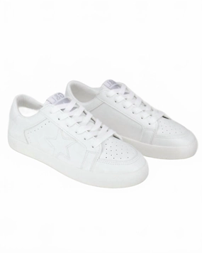 White Leather Sneakers Women's Star Sneaker In White