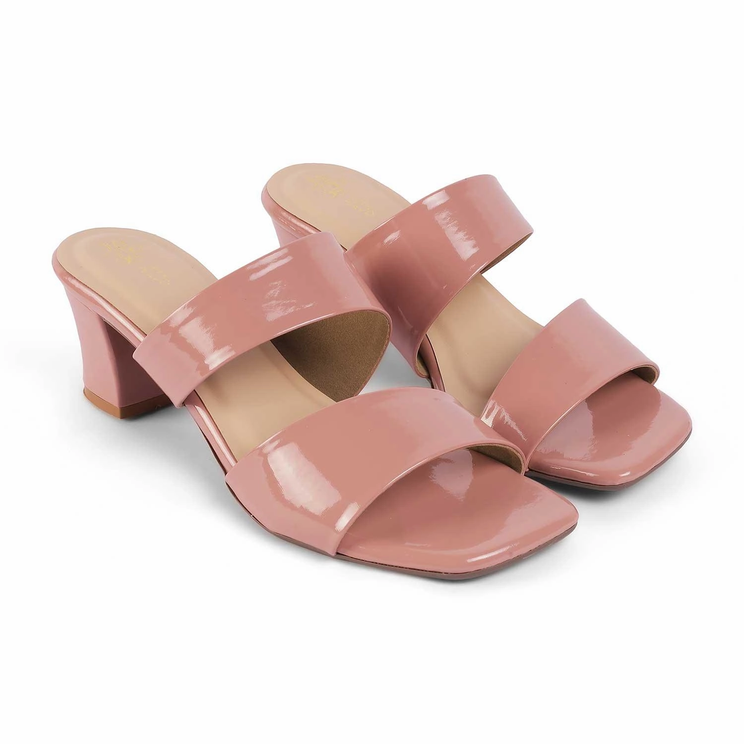 Tresmode Sania Pink Women's Dress Block Heel Sandals Wide Wedge Sandals