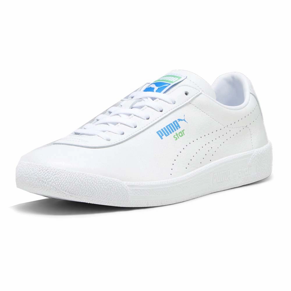Star Tennis Whites Lace Up Sneakers Puma Shiny Shoes