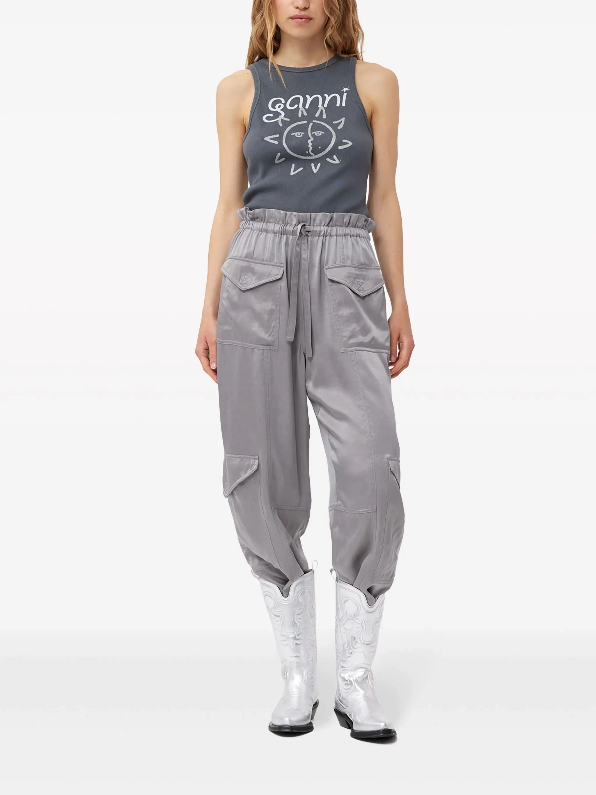 40mm metallic leather Western boots Size 11 Western Boots