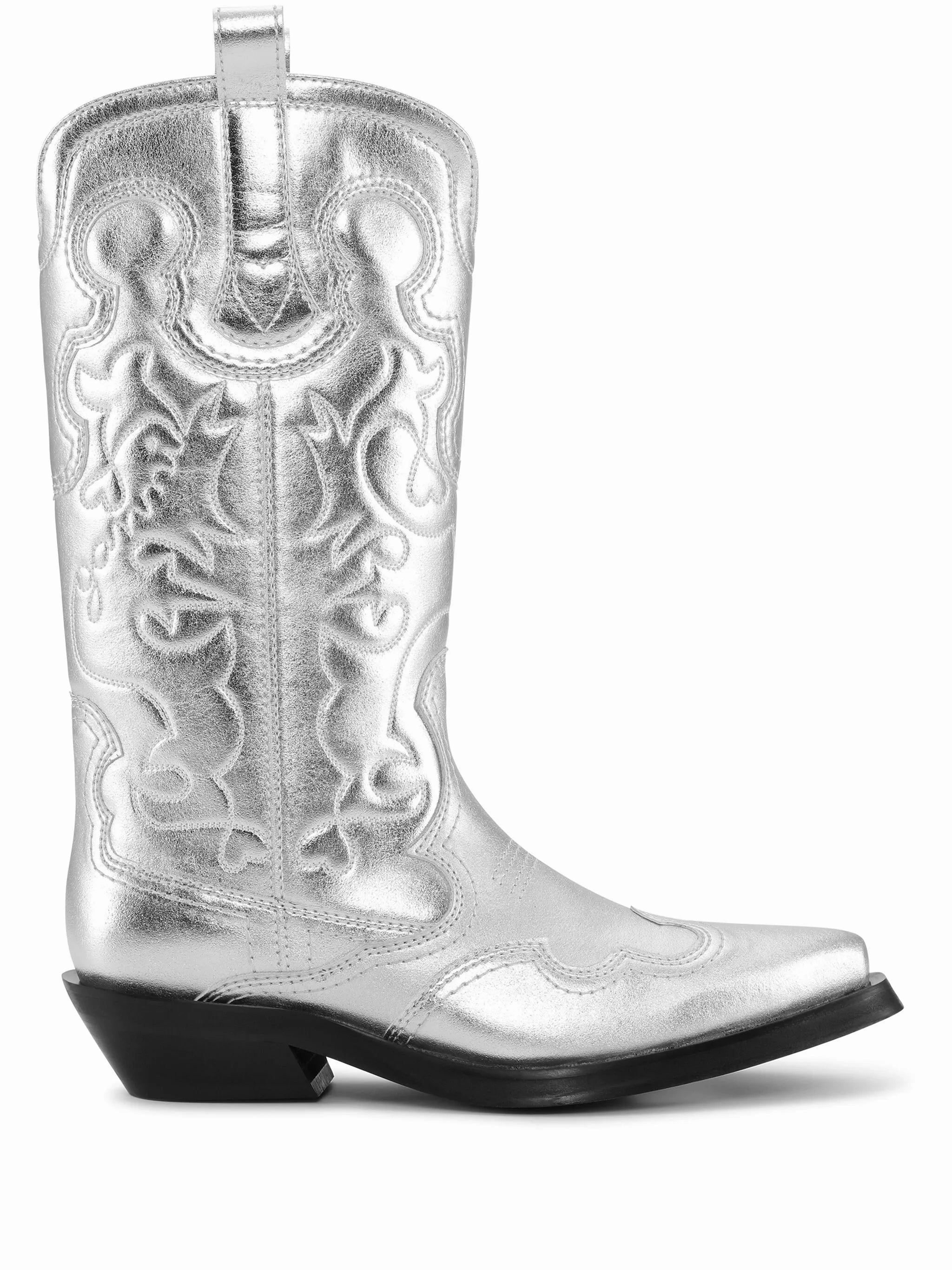 Go Go Boots 40mm metallic leather Western boots
