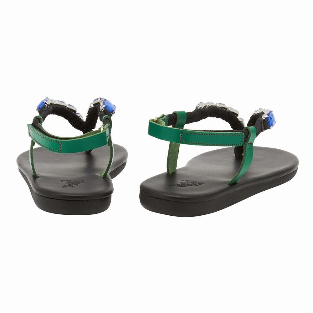 Zoi Crystals Blue/Green Ta Sandals