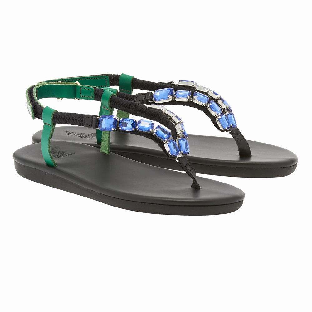 Arizona Slide Sandals Zoi Crystals Blue/Green